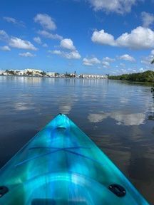 Kayak on calm Sarasota Bay