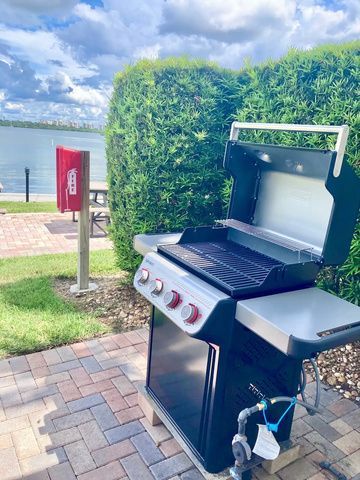 Gas grill at the waterfront picnic area